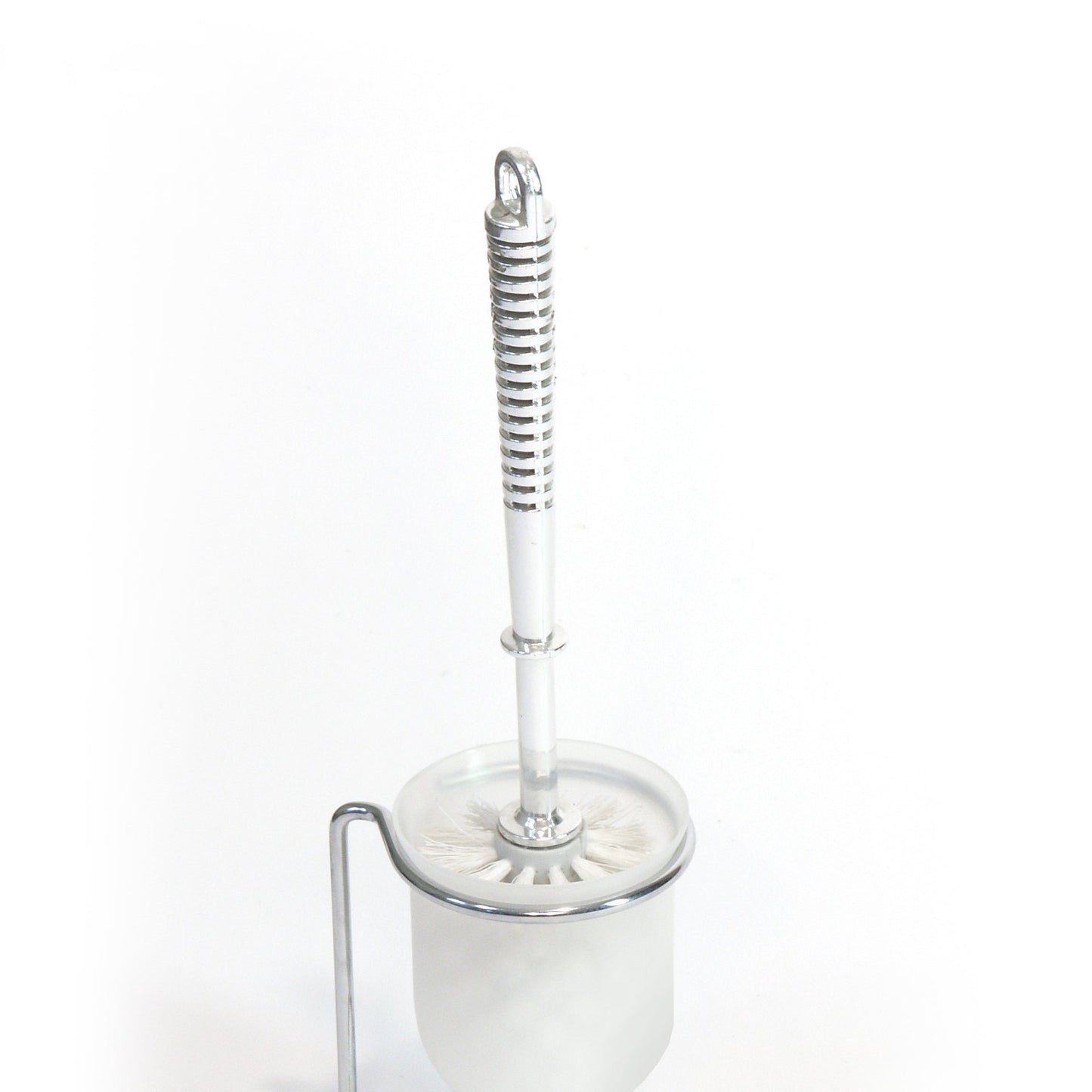 Suport si Perie WC, Recipient Alb Mat