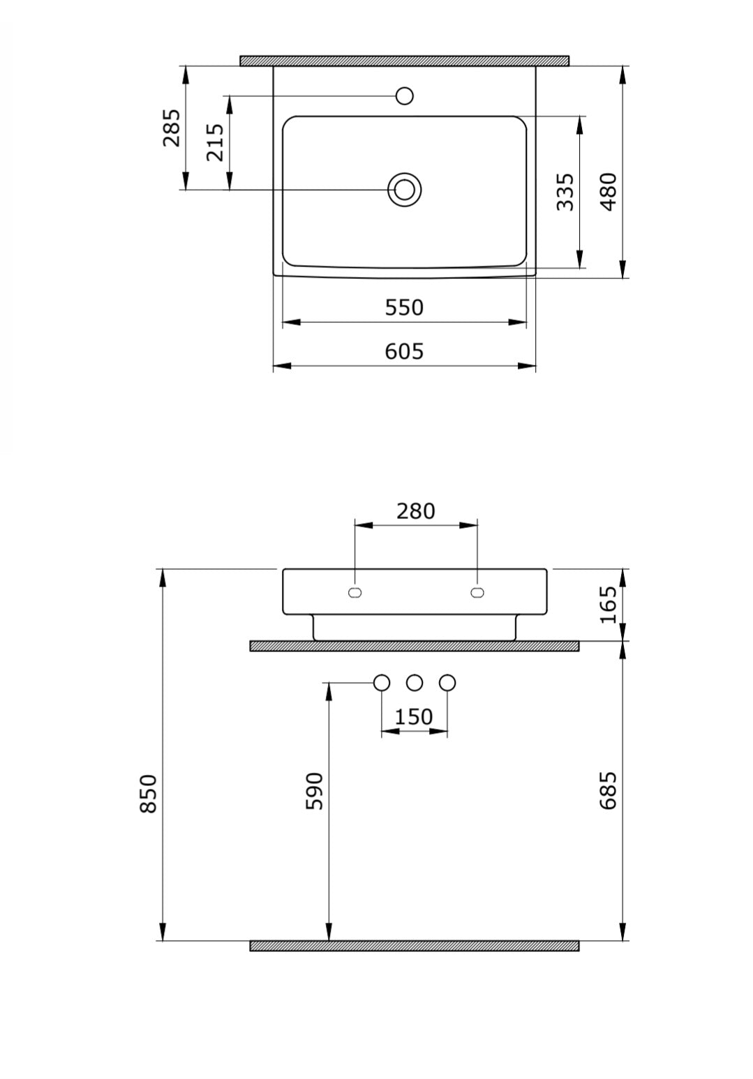 Lavoar Alb Suspendat Lusa