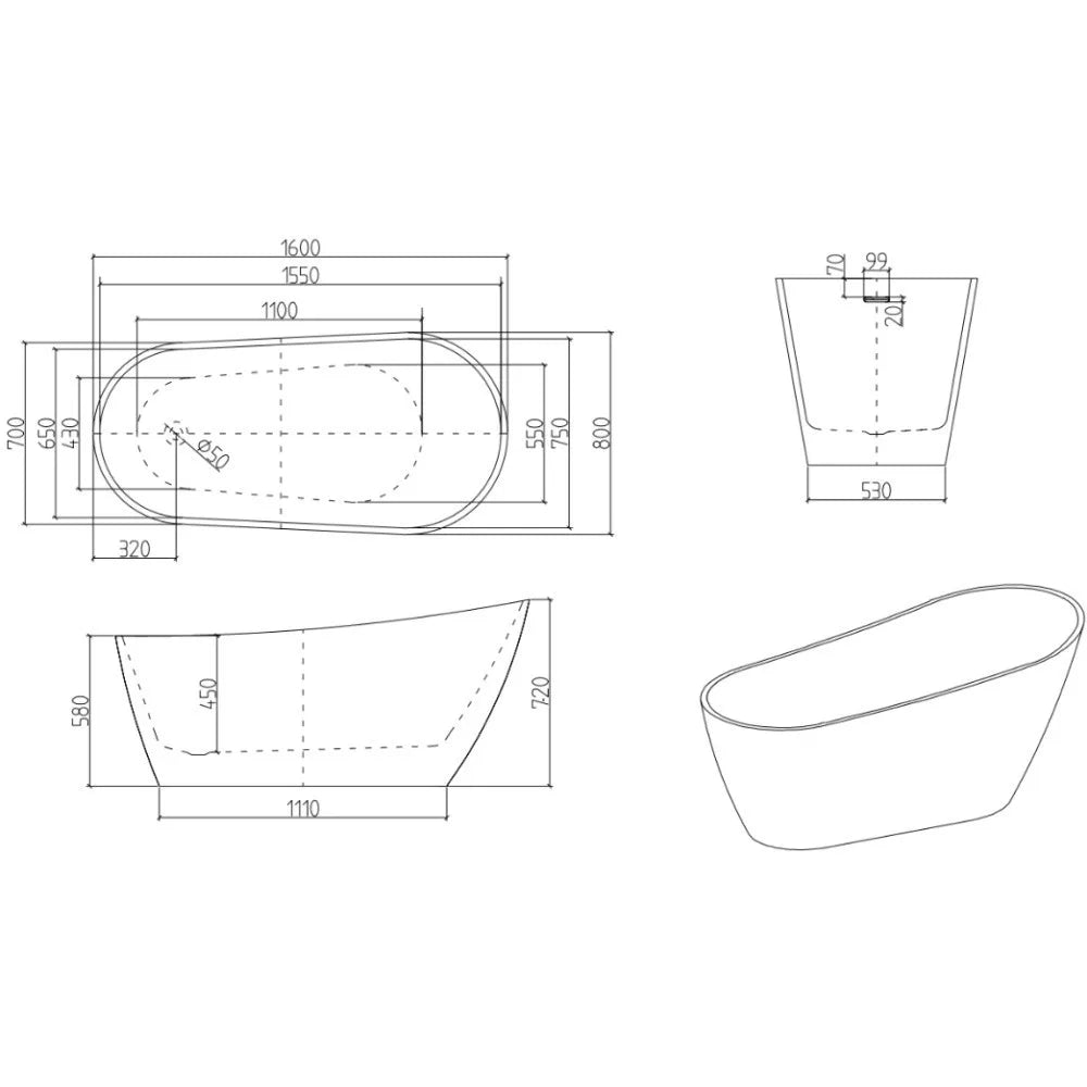 Cada de baie freestanding Spatio Allure