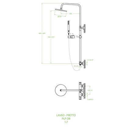 Coloana Dus cu Baterie, LAVEO PRETTO