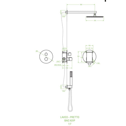 Baterie Dus Ingropata Laveo Pretto
