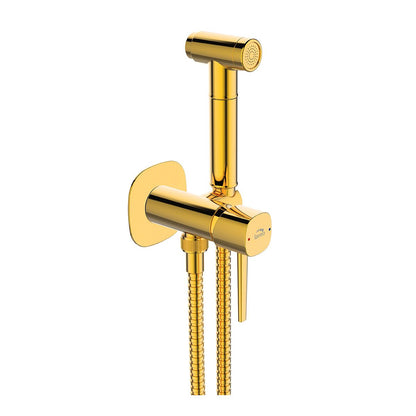 Laveo Pola — Set baterie bideu încastrat cu duș bidetta, disponibil în 4 finisaje premium: negru mat, auriu, rose gold și crom.