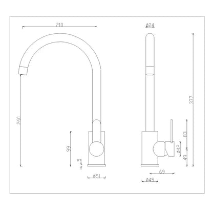 Baterie Bucatarie, Casa Blanca Steel, monocomanda, finisaj inox