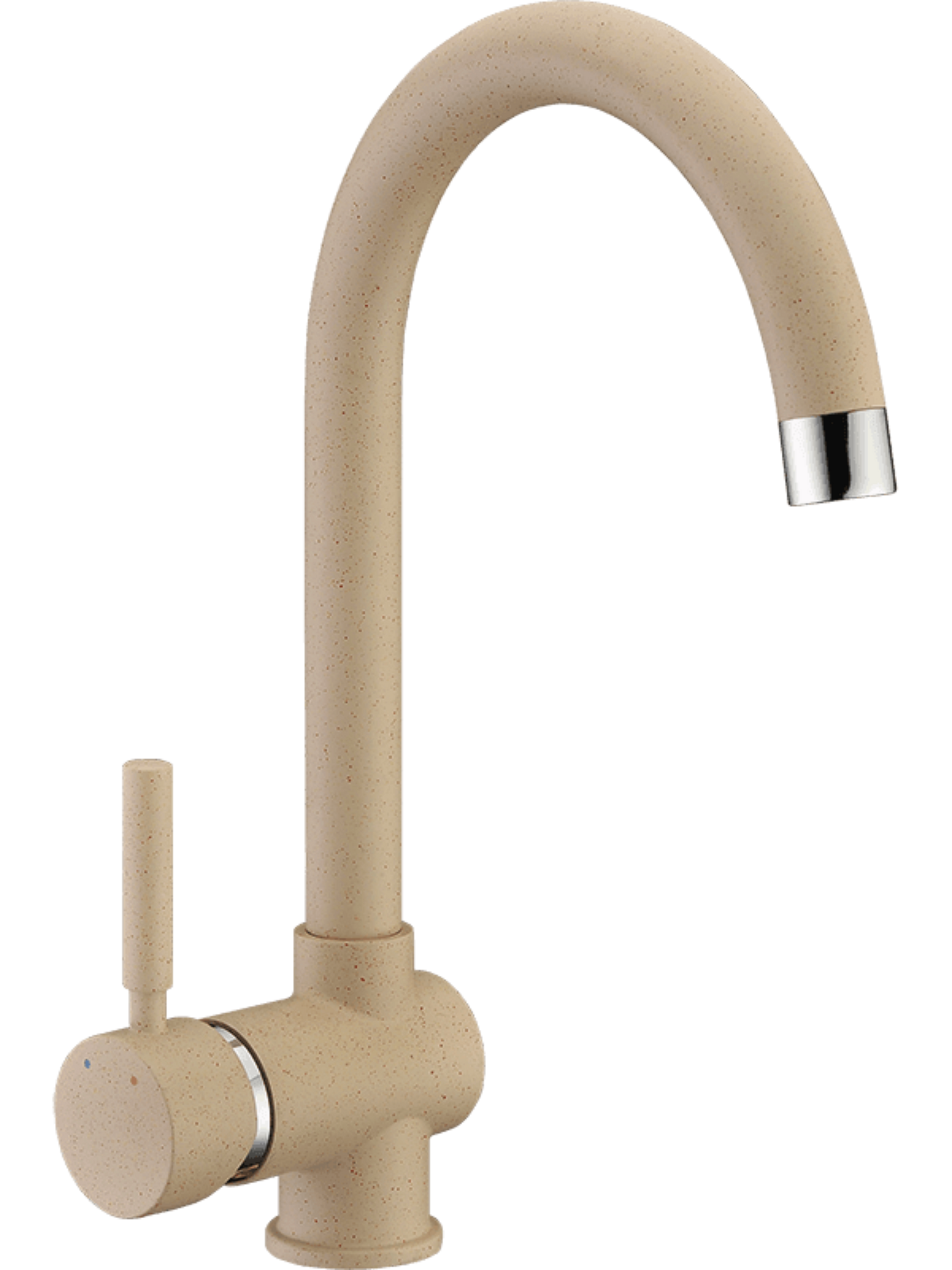 Caracteristici principale:

Finisaj Elegant: Design modern și sofisticat, potrivit pentru orice bucătărie cu stil contemporan.
Pipă Înaltă: Asigură spațiu suplimentar pentru spălarea vaselor mari și umplerea recipientelor înalte.
Tehnologie Economică: Proiectată pentru a reduce consumul de apă, contribuind la eficiență și economie de resurse.
Mâner Ergonomic: Permite control precis al temperaturii și debitului de apă pentru o utilizare confortabilă.