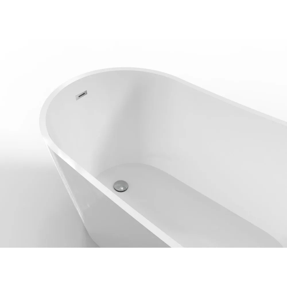 Cada de baie albă Spatio Allure – detaliu sifon inclus