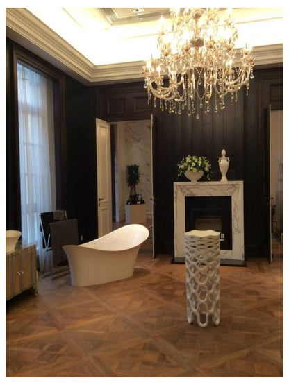 Cada de baie freestanding Spatio Adria II din compozit mineralizat – vedere frontală