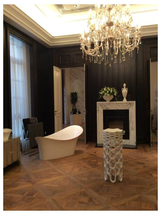 Cada de baie freestanding Spatio Adria II din compozit mineralizat – vedere frontală