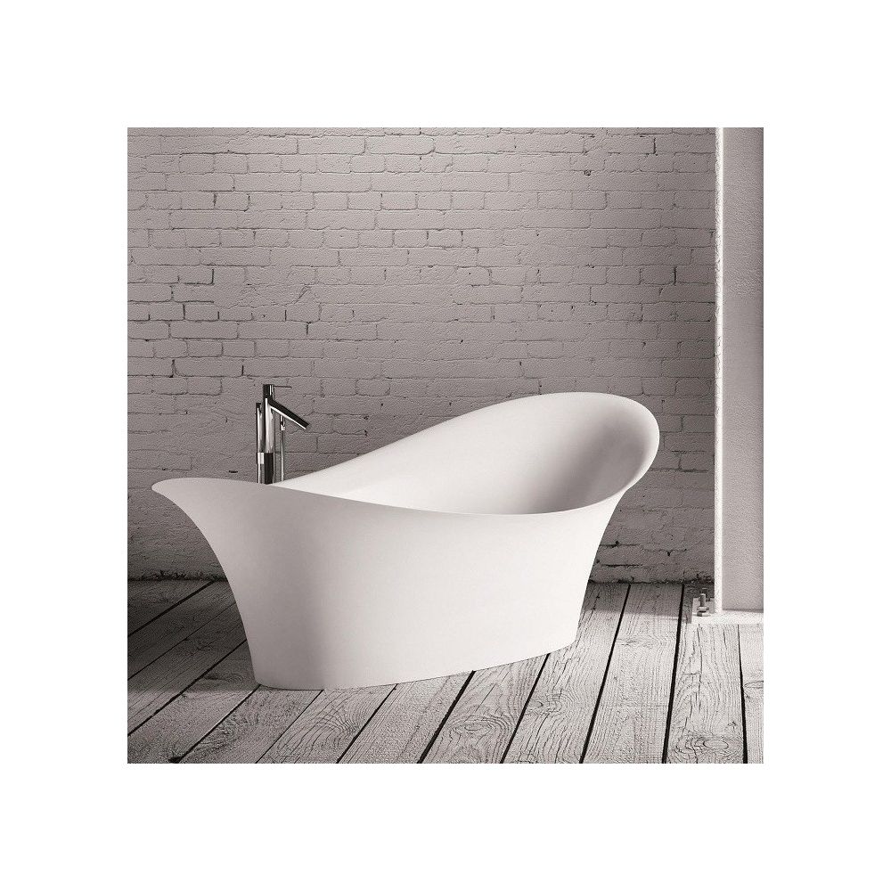 Cada ovală alb lucios Adria II – detalii design și finisaj premium