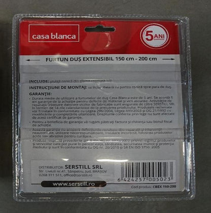 Furtun de Dus Extensibil CasaBlanca CBEX 150-200 CM