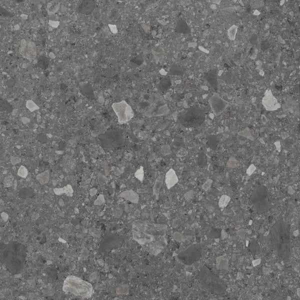 Gresie portelanata Orobica Antracit 120x120 cu grosime de 9 mm atat pentru interior cat si pentru exterior cu o textura naturala de piatra.