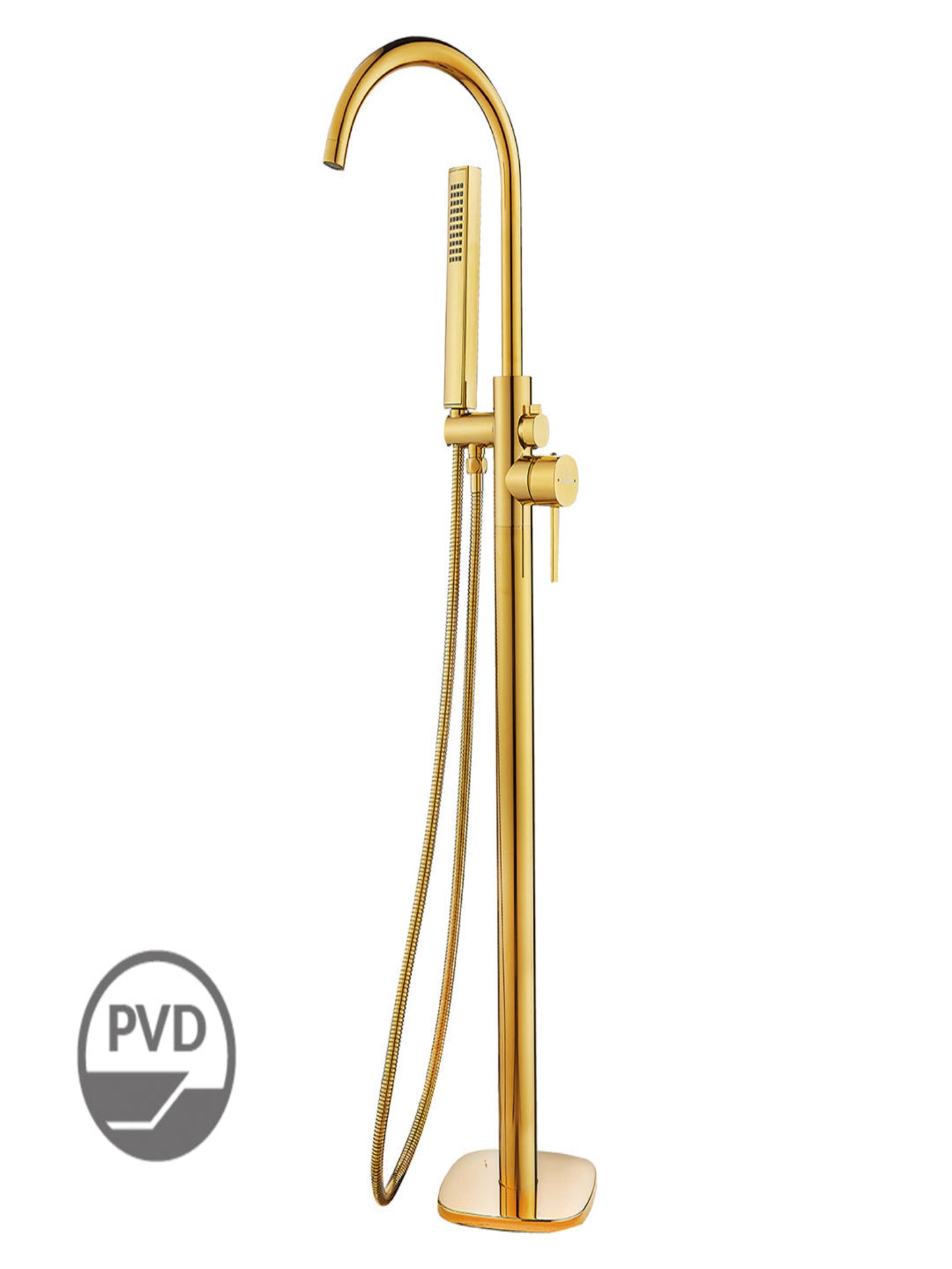 Baterie aurie pentru cadă independentă, montaj pardoseală, design modern