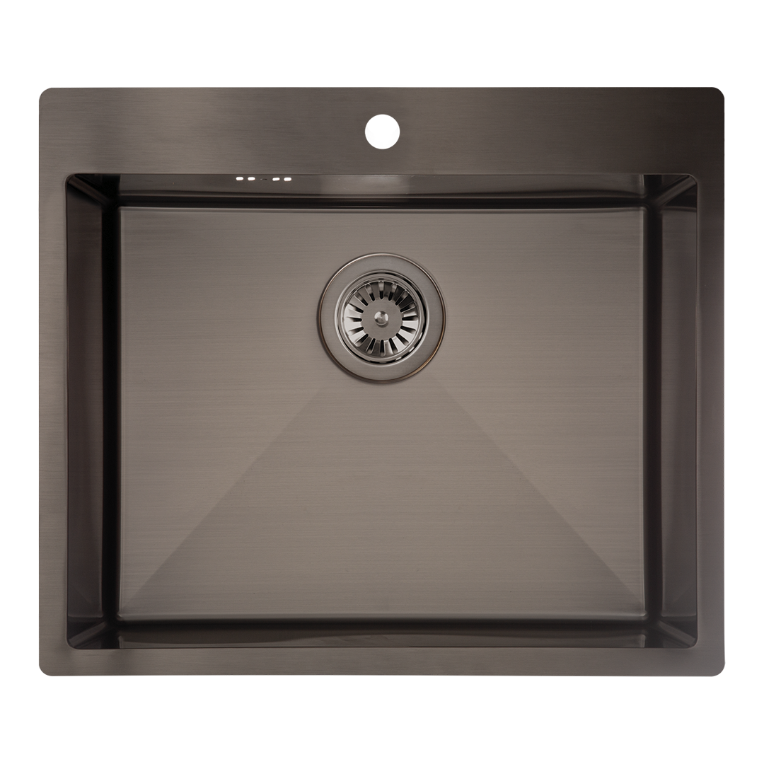 • Finisaj: Cupru/Grafit/Inox • Lăţime: 510 mm Lungime: 590 mm Grosime: 120 mm Adâncimea cuvei: 200 mm • Include kit complet de scurgere: sifon automat si ventil