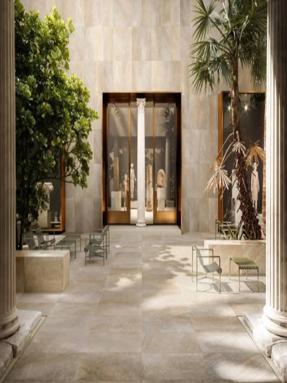 gresie portelanata rectificata pentru interior exterior tip piatra natural