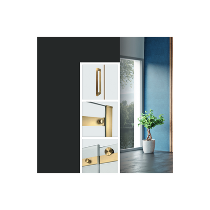 Detaliu sticlă transparentă 8 mm cu tratament anticalcar – cabina Link Gold