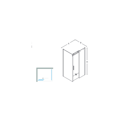 Cabină Link Gold – montaj stânga cu deschidere 46 cm