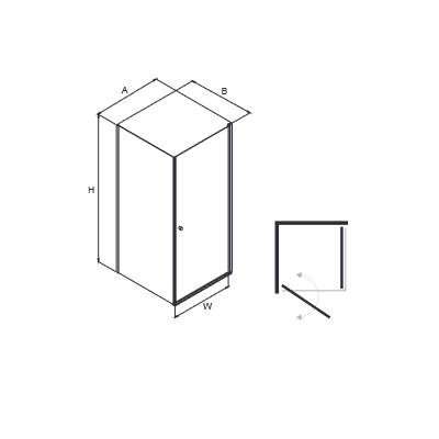 Cabină duș modernă cu tratament anticalcar și protecție Active Shield, 90x90 cm