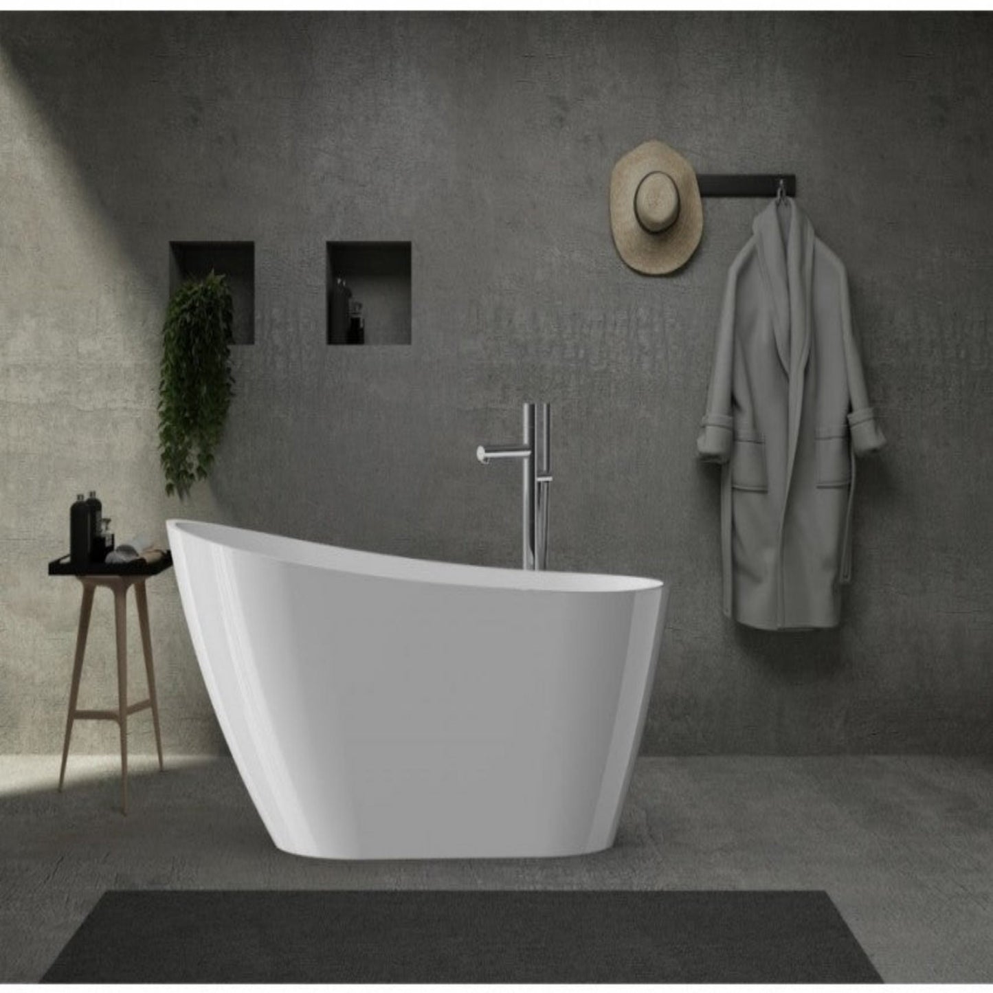 Cada freestanding Spatio Allure – vedere frontală, alb lucios