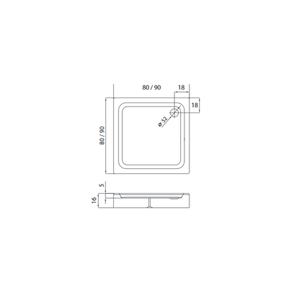 cadita dus patrata - design modern și elegant