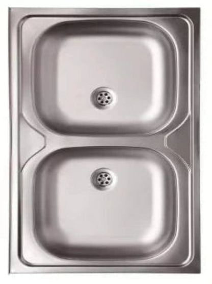 Chiuveta Bucatarie pe Blat, 2 Cuve 800x500 mm