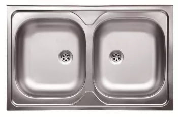 Chiuveta Bucatarie pe Blat, 2 Cuve 800x500 mm