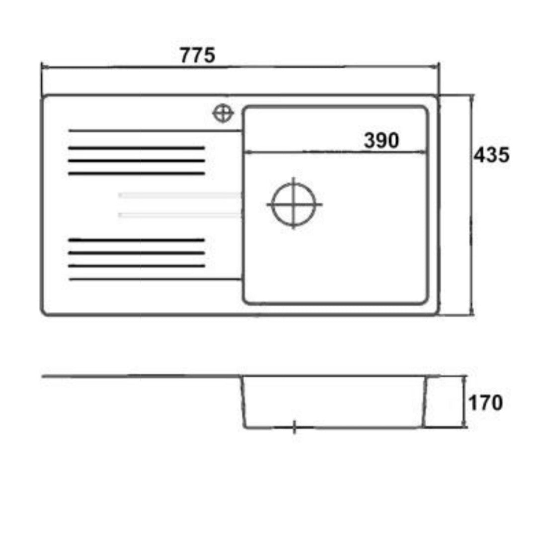 Set Chiuveta Rock 1 cuva 1 Picurator si Baterie