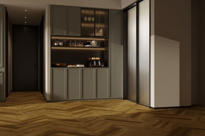 Pardoseala SPC Premium Herringbone Canberra 5 mm – 125 × 625 mm