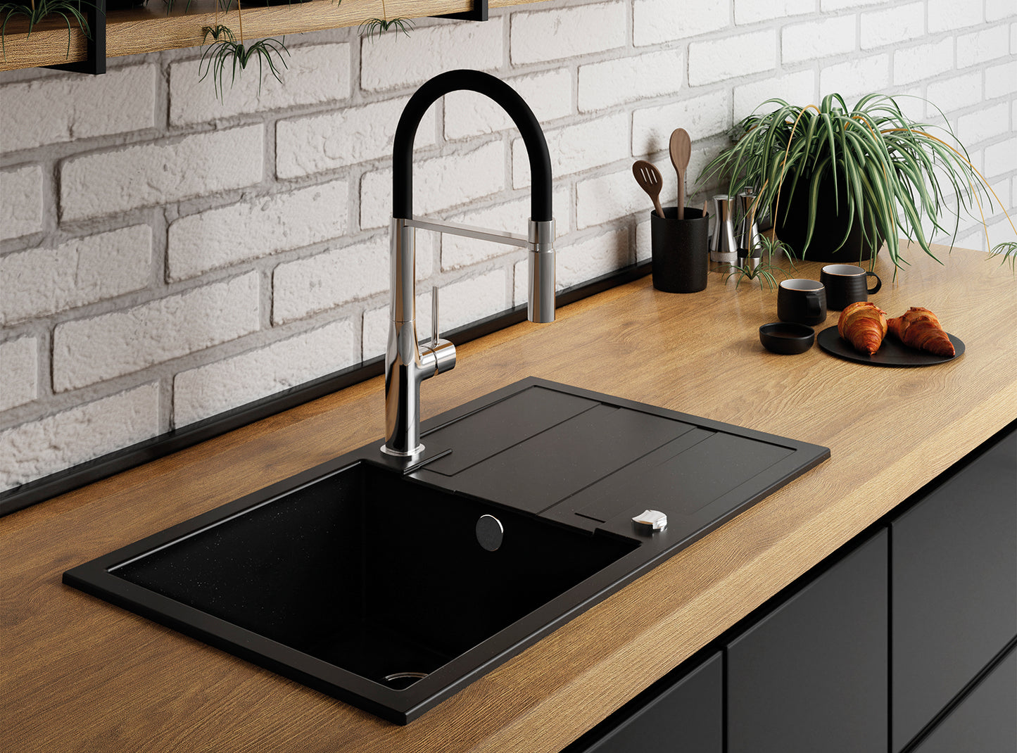 Baterie de Bucatarie cu Pipa Flexibila,  POLA